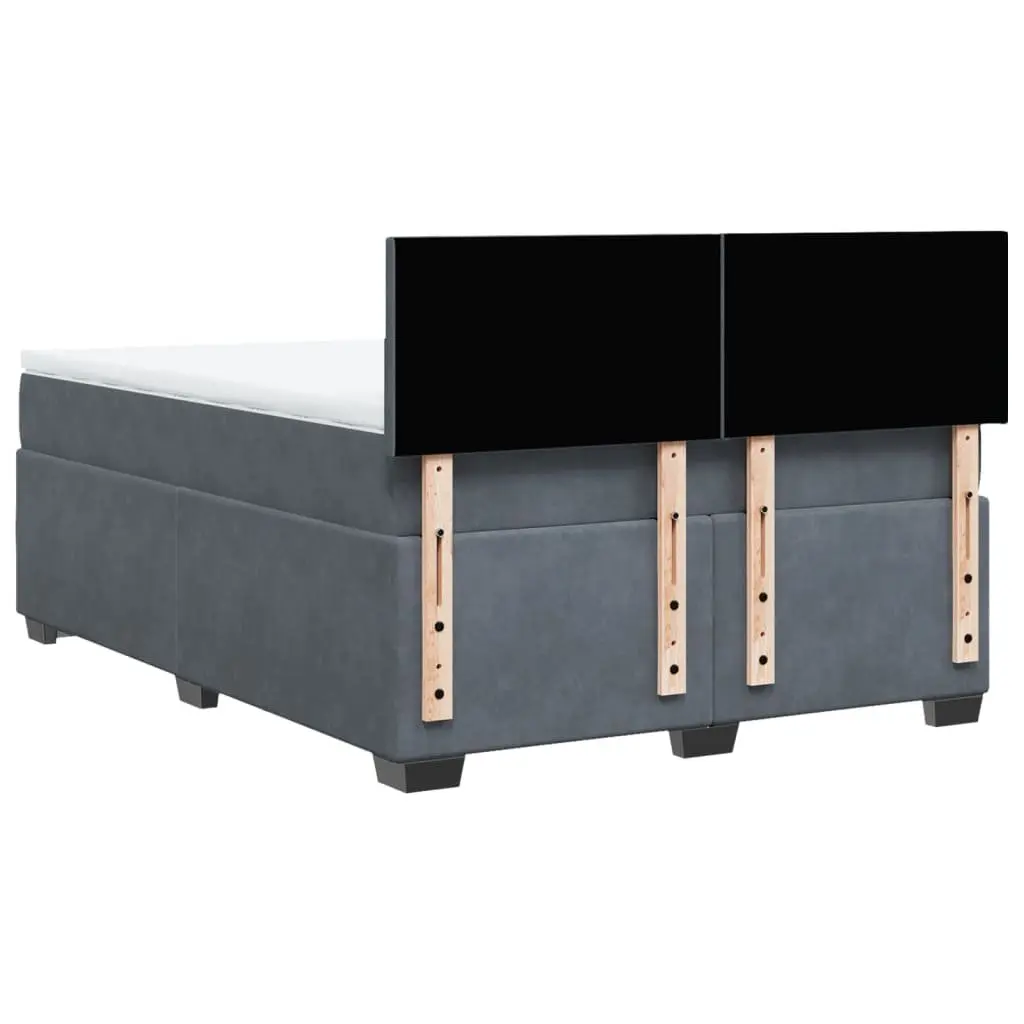 Double Box Spring Bed with Pocket Mattress and Lights