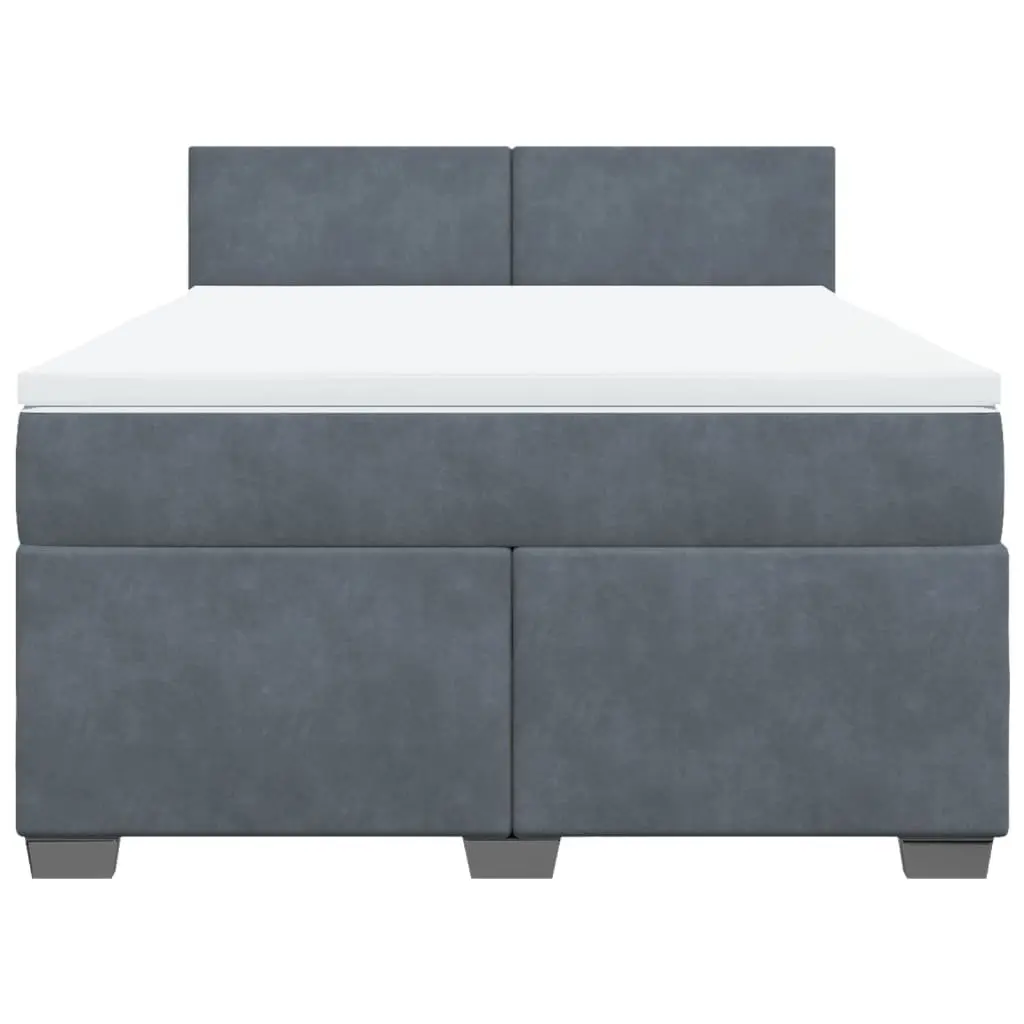 Double Box Spring Bed with Pocket Mattress and Lights