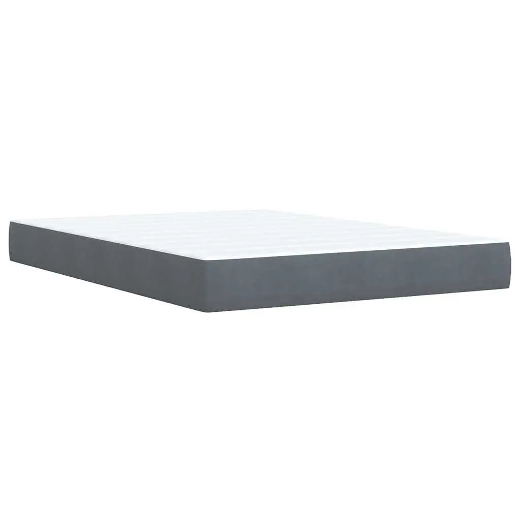 Double Box Spring Bed with Pocket Mattress and Lights