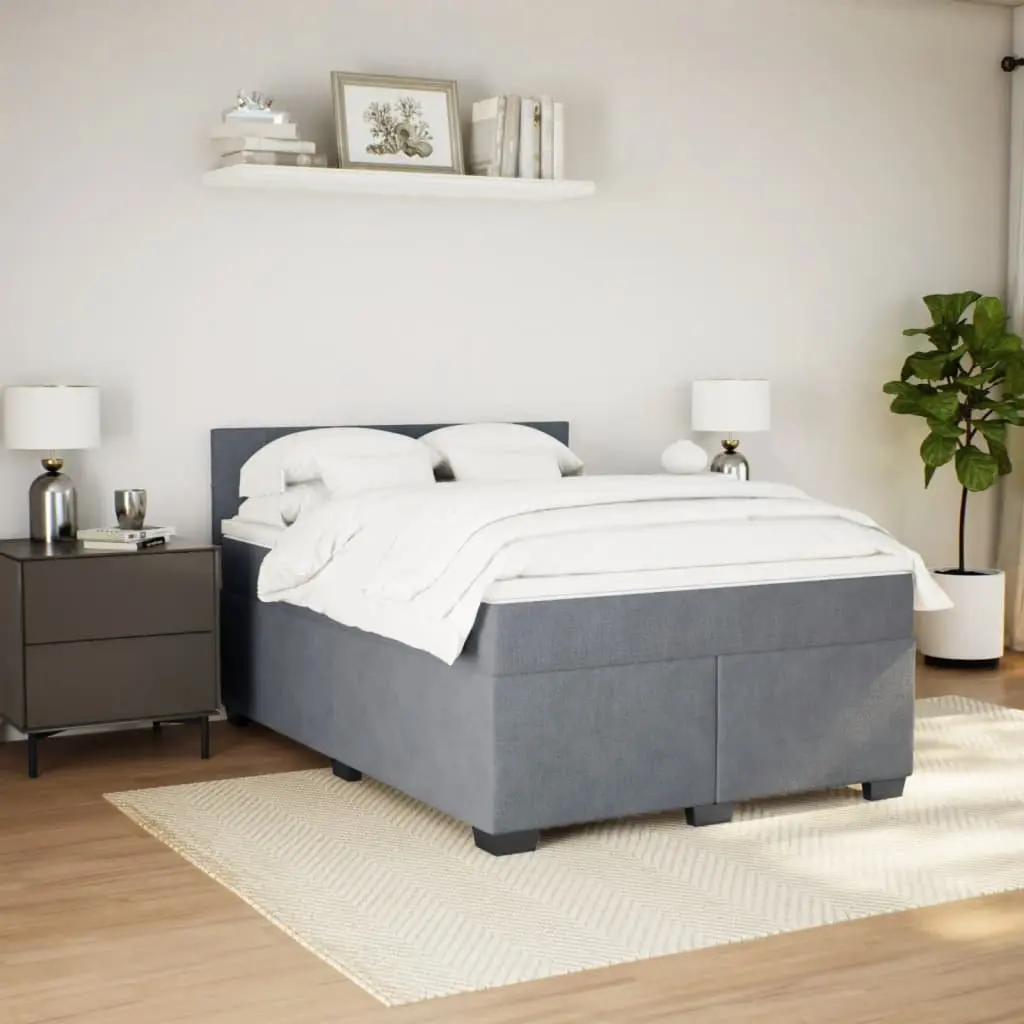 Double Box Spring Bed with Customizable LED Lights