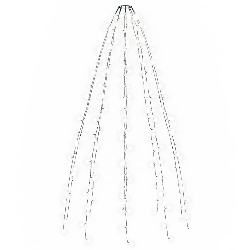Christmas Tree Net Lights 180 LEDs Cold White 180cm Indoor Outdoor 8 Effects
