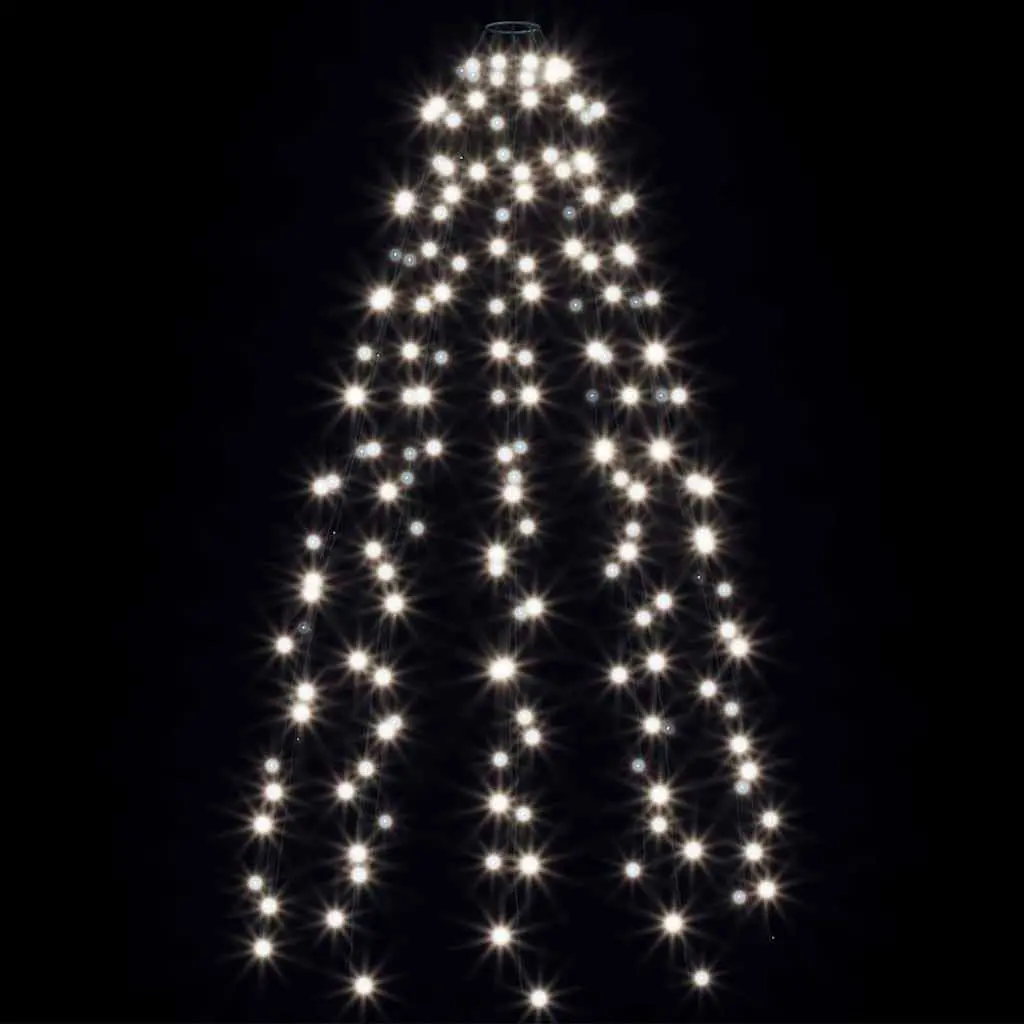 Christmas Tree Net Lights 180 LEDs Cold White 180cm Indoor Outdoor 8 Effects