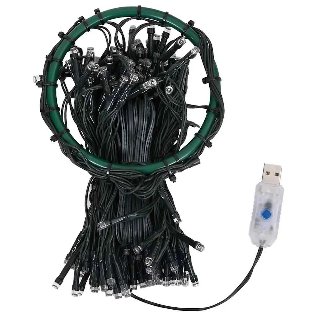 LED Net Lights Christmas Tree Decoration 210cm Cold White Indoor Outdoor 8 Effects