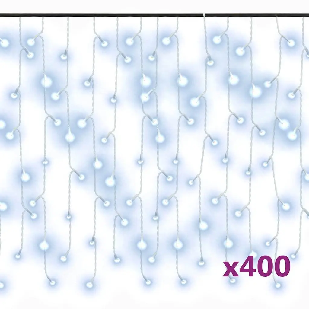 LED Curtain Icicle Lights 10m Cold White Decorative Lighting