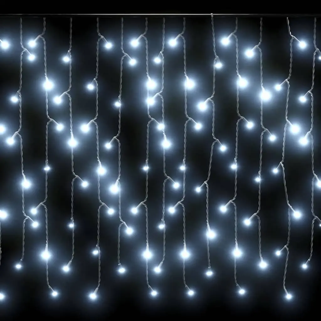 LED Curtain Icicle Lights 10m Cold White Decorative Lighting
