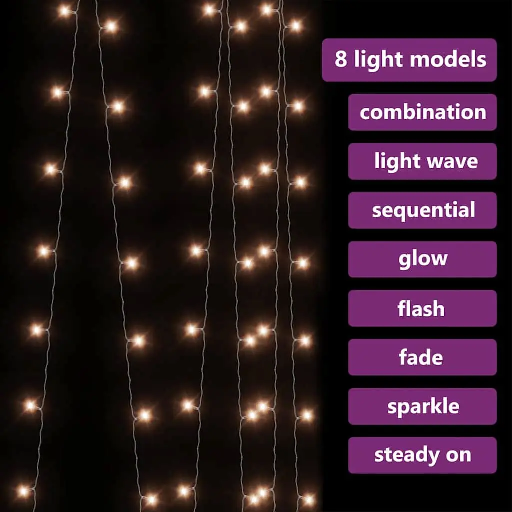 LED Curtain Lights 3x3m with 300 LEDs and 8 Effects
