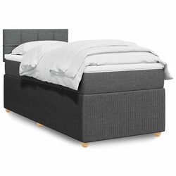 Comfortable Box Spring Bed with Pocket Mattress and LED Lights