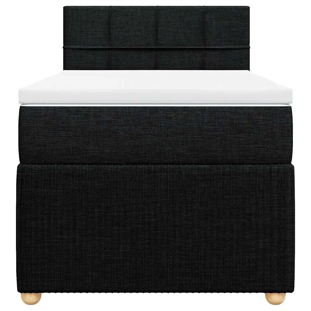 King Single Box Spring Bed with Pocket Spring Mattress LED Lights Dark Grey