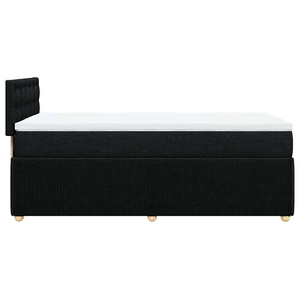 Pocket Spring Mattress Box Spring Bed King Single Dark Grey Fabric with LED Lights