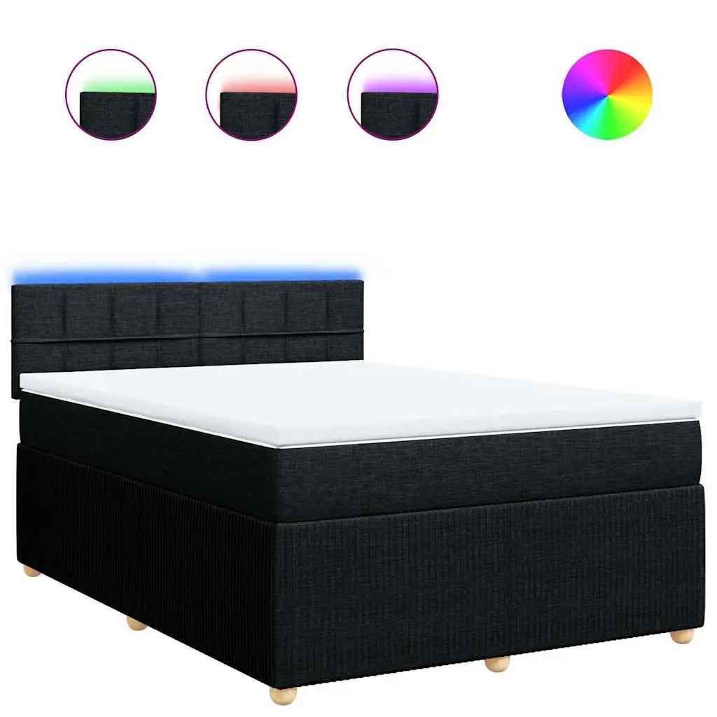 Box Spring Bed Pocket Mattress Dark Grey