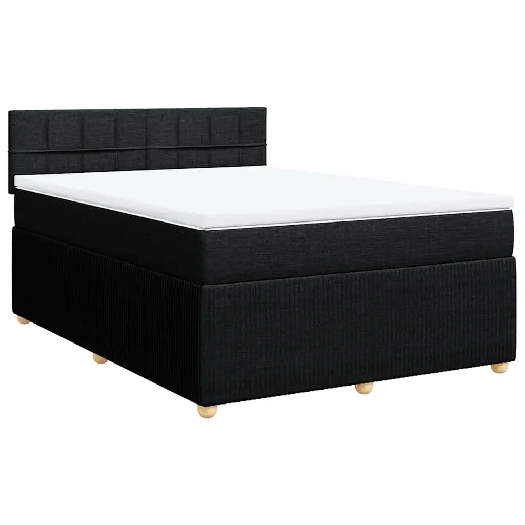 Box Spring Bed Pocket Mattress Dark Grey