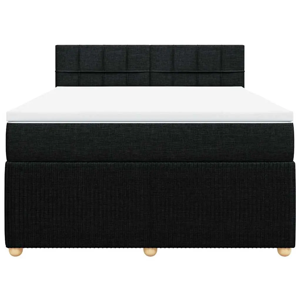 Box Spring Bed Pocket Mattress Dark Grey