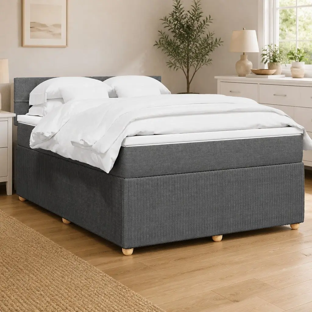 Queen Box Spring Bed with LED Ambiance