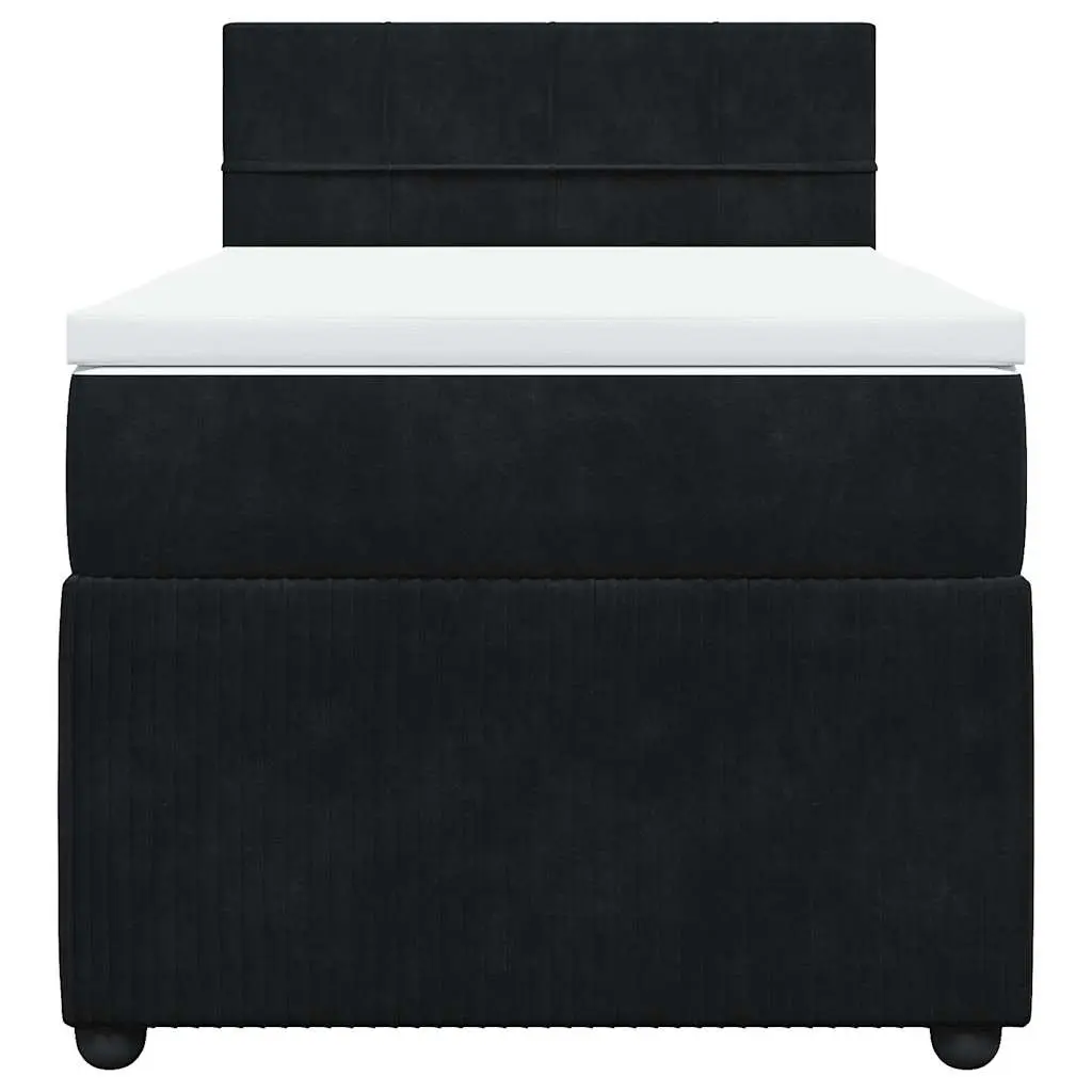 Box Spring Bed Pocket Spring Mattress King Single Velvet Grey