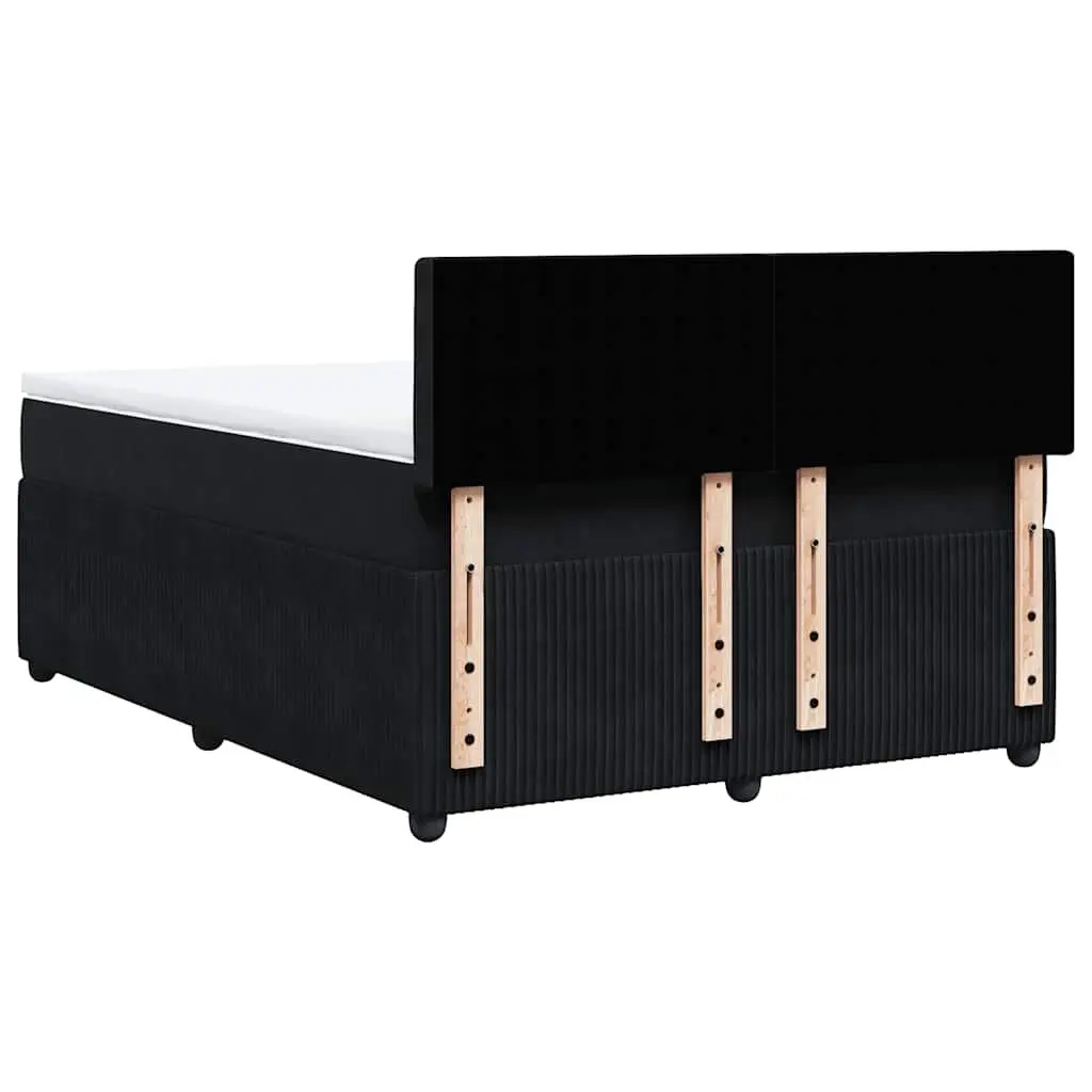 Velvet Box Spring Bed with LED Ambiance