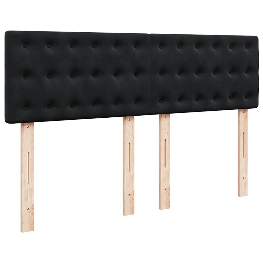 Velvet Box Spring Bed with LED Ambiance