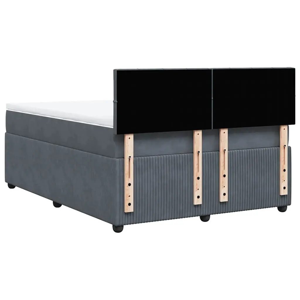 Queen Box Spring Bed with LED Lighting and Pocket Spring Mattress