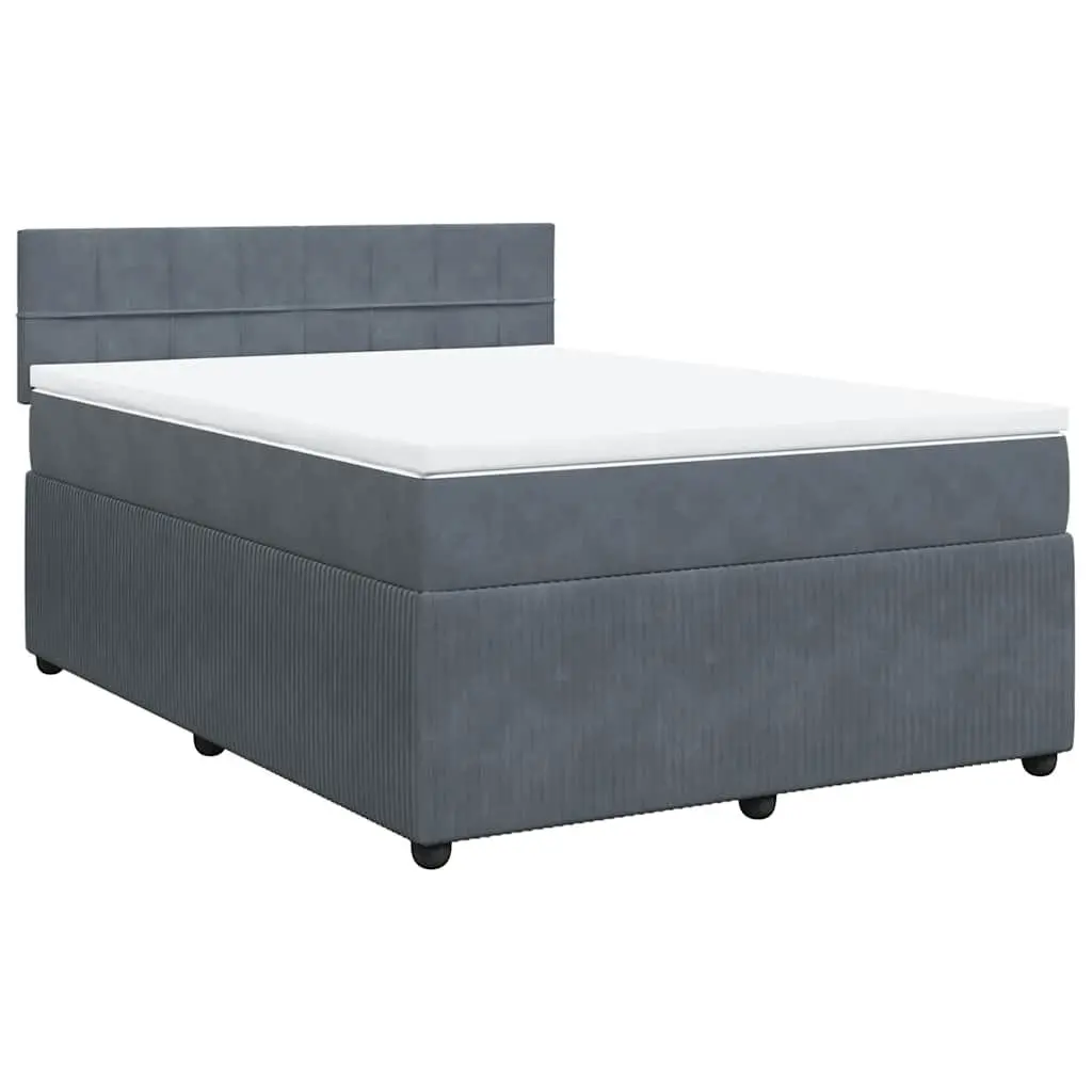 Queen Box Spring Bed with LED Lighting and Pocket Spring Mattress