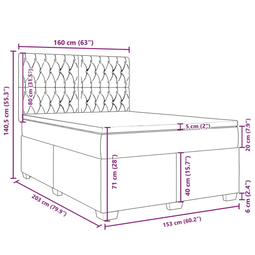 Queen Box Spring Bed with Easy Maintenance Mattress