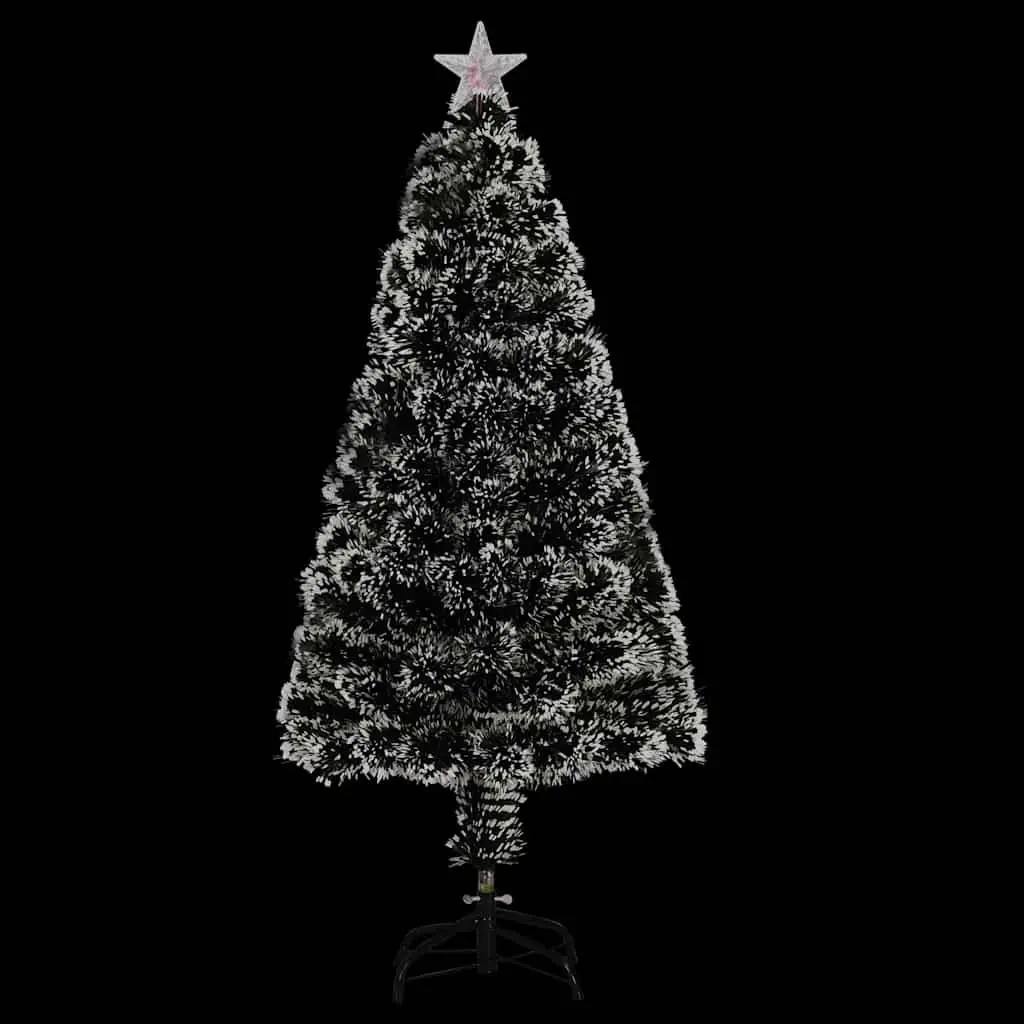 Pre-lit Artificial Christmas Tree 120cm Green Dual Lighting LED Fibre Optic