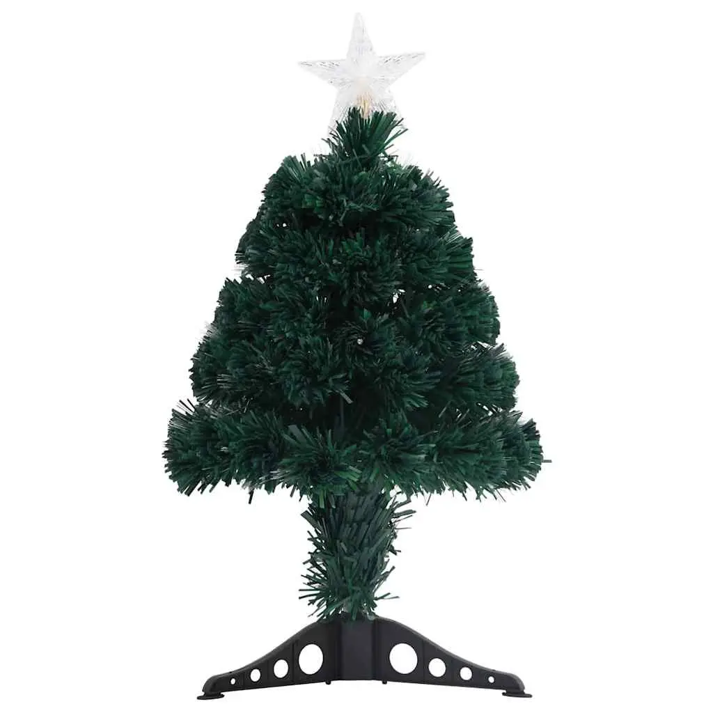Pre-lit Christmas Tree 64cm Green Artificial with LED Star Top