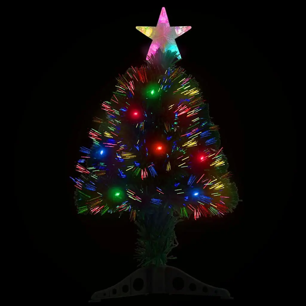 Pre-lit Christmas Tree 64cm Green Artificial with LED Star Top