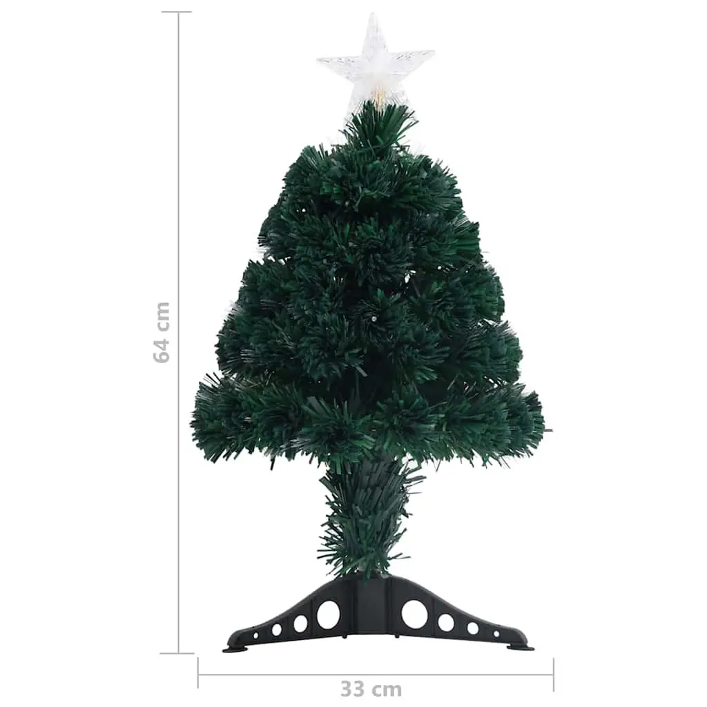 Pre-lit Christmas Tree 64cm Green Artificial with LED Star Top