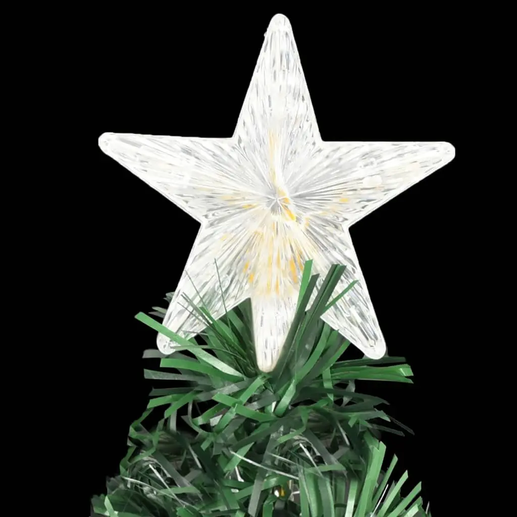 Artificial Pre-lit Christmas Tree 180cm Green LED Fibre Optic Holiday Decoration
