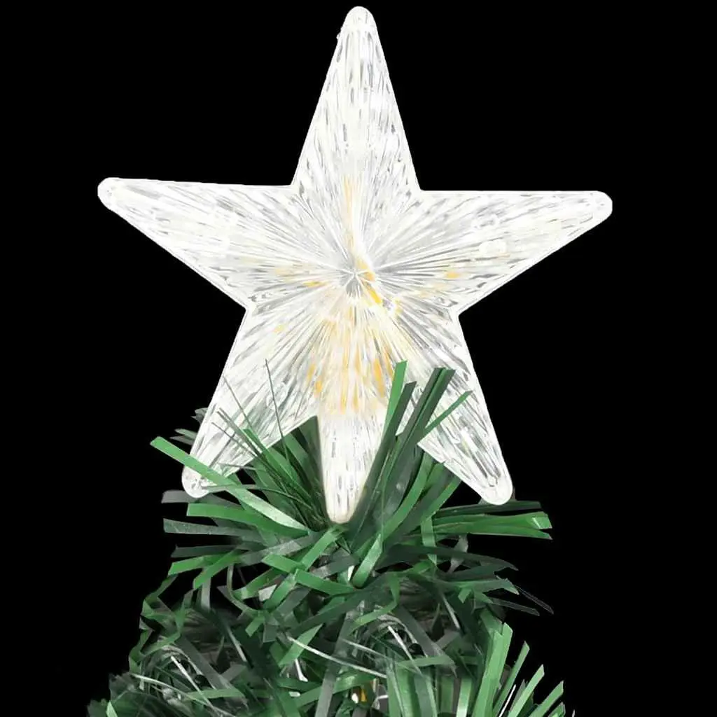 Pre-lit Christmas Tree 210 cm Green Fibre Optic LED Holiday Decoration
