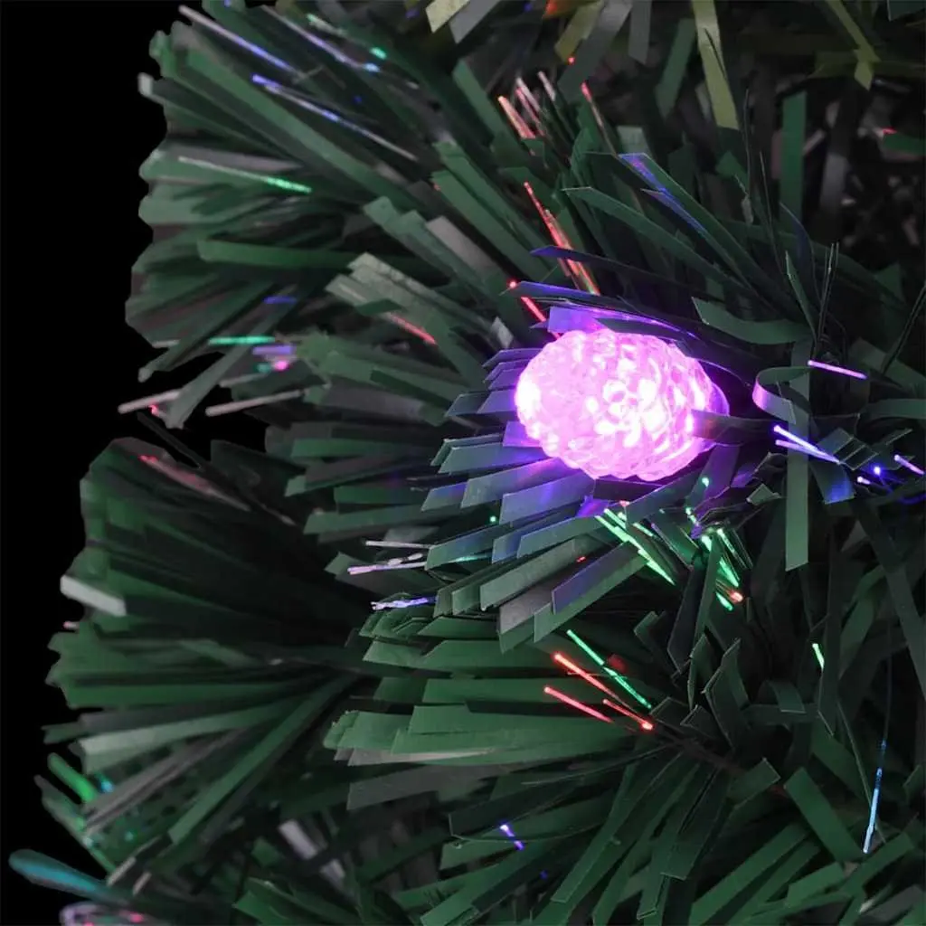 Pre-lit Christmas Tree 210 cm Green Fibre Optic LED Holiday Decoration