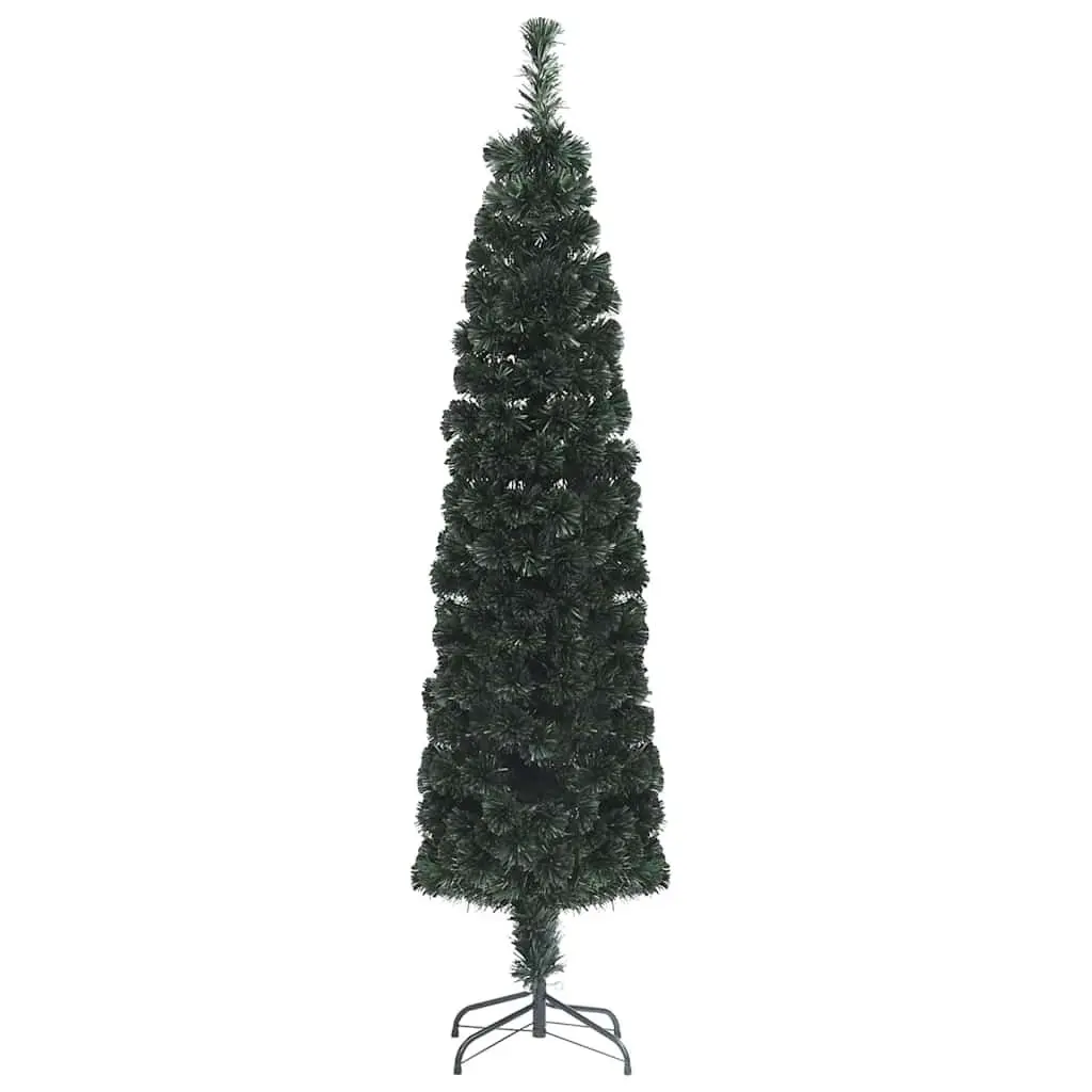 Artificial Christmas Tree Slim 120cm Fibre Optic Lighting Black