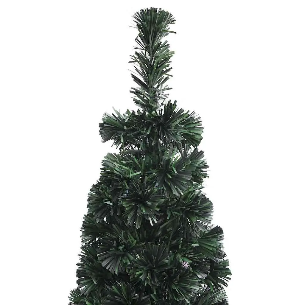 Artificial Christmas Tree Slim 150cm Fibre Optic Lighting Black