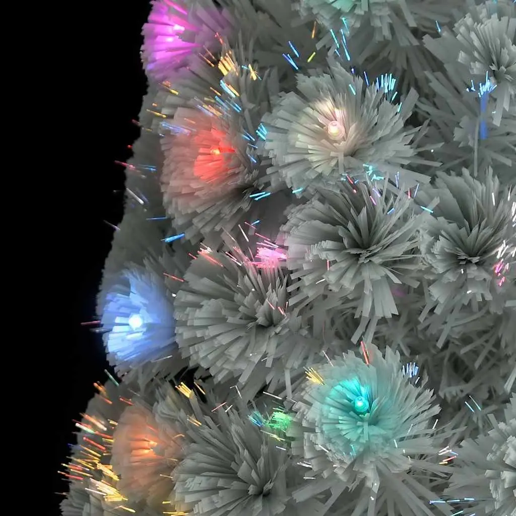 Pre-lit Artificial Christmas Tree 120cm White LED Fibre Optic Holiday Decor