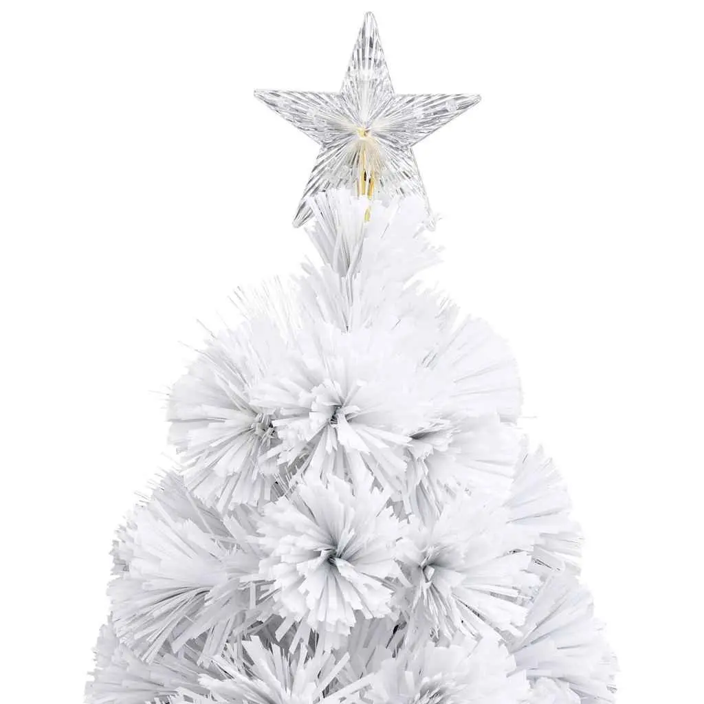 Artificial Christmas Tree Pre-lit LED Fibre Optic 180cm White