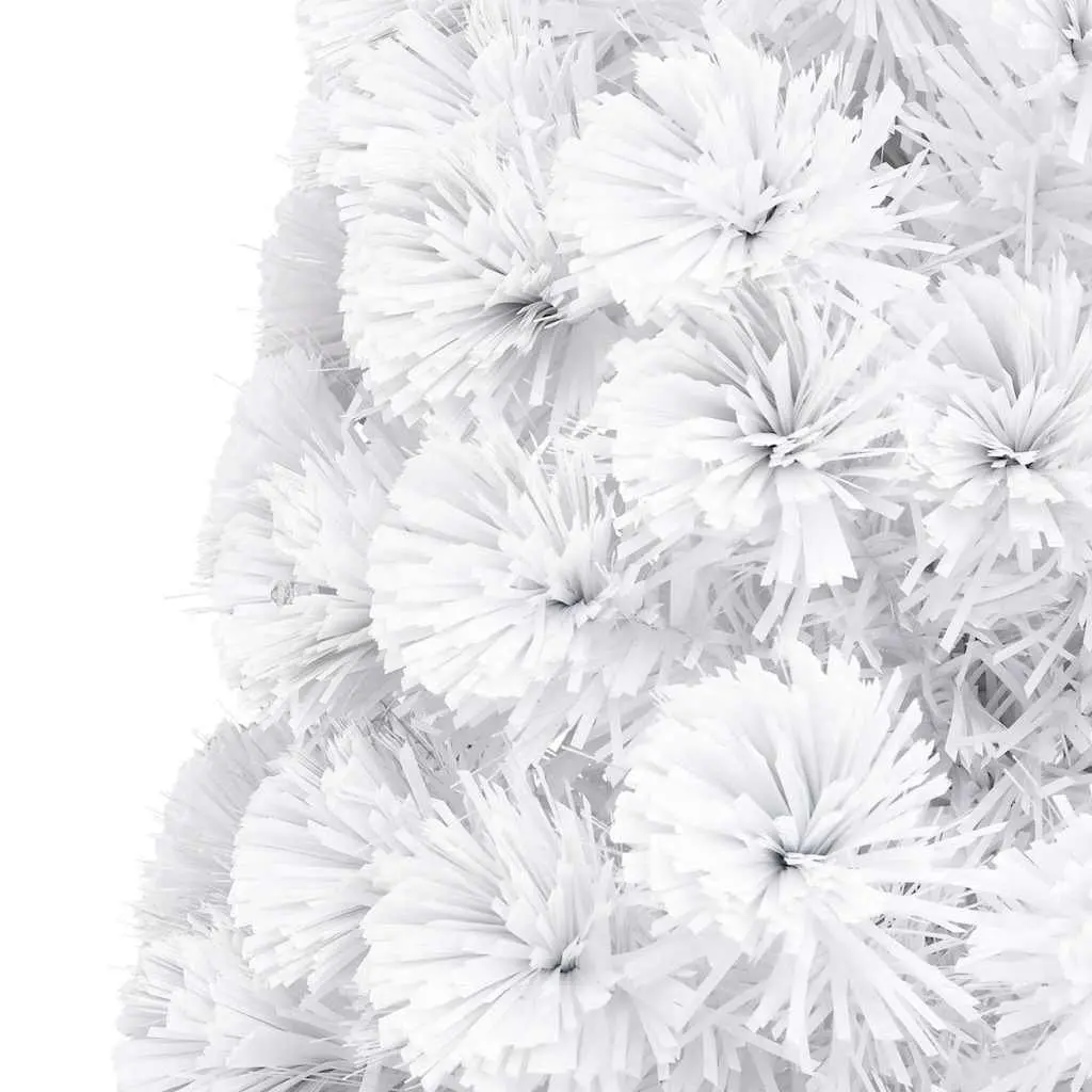 Artificial Christmas Tree Pre-lit 210cm White LED Fibre Optic Decoration