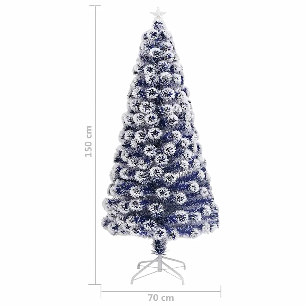 Christmas Tree Artificial White Fibre Optic LED Pre-lit 150cm Holiday Decoration