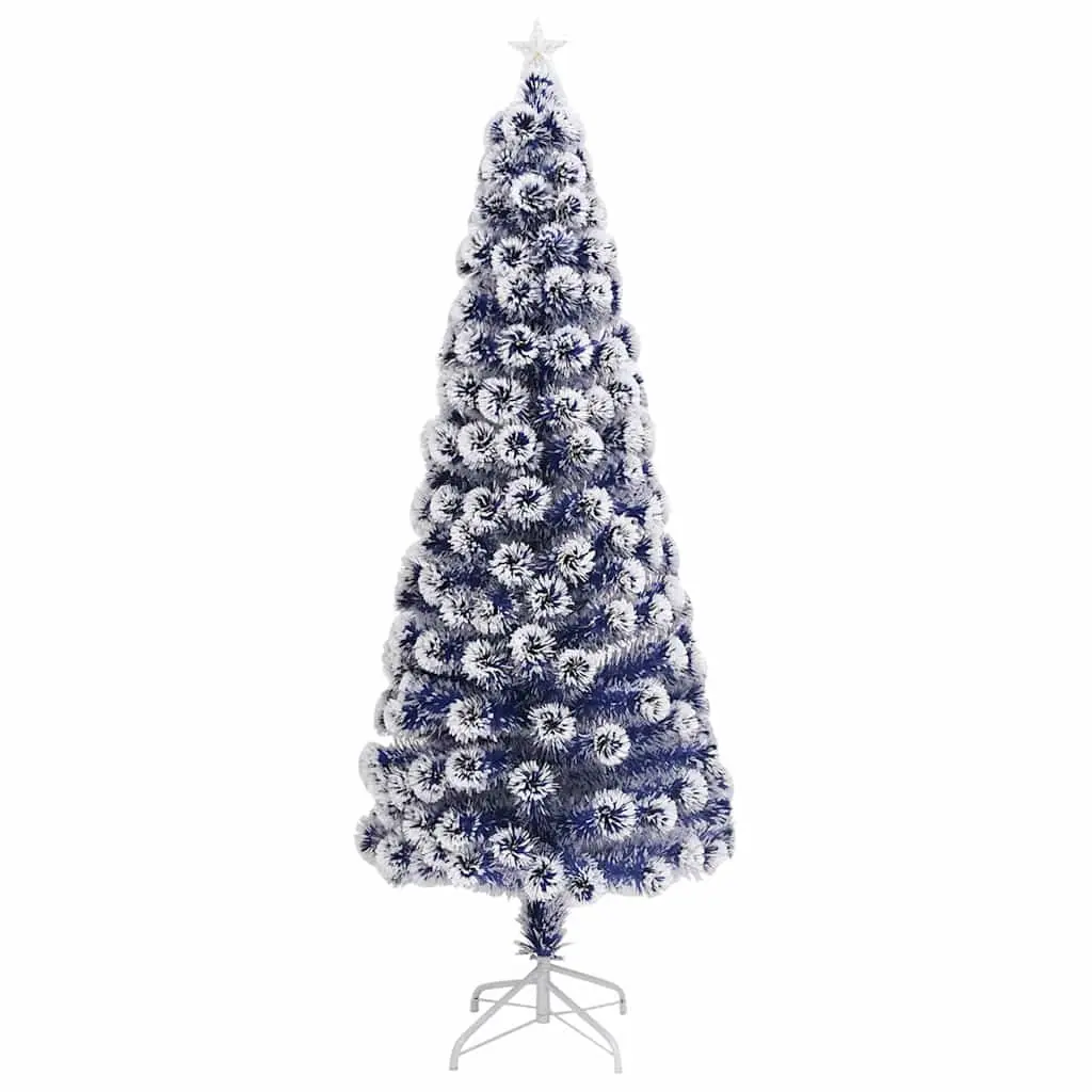Artificial Christmas Tree Pre-lit LED Fibre Optic 210cm White