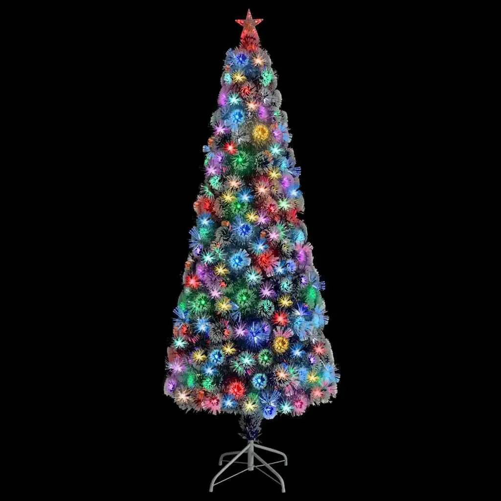 Artificial Christmas Tree LED Fibre Optic 240cm White
