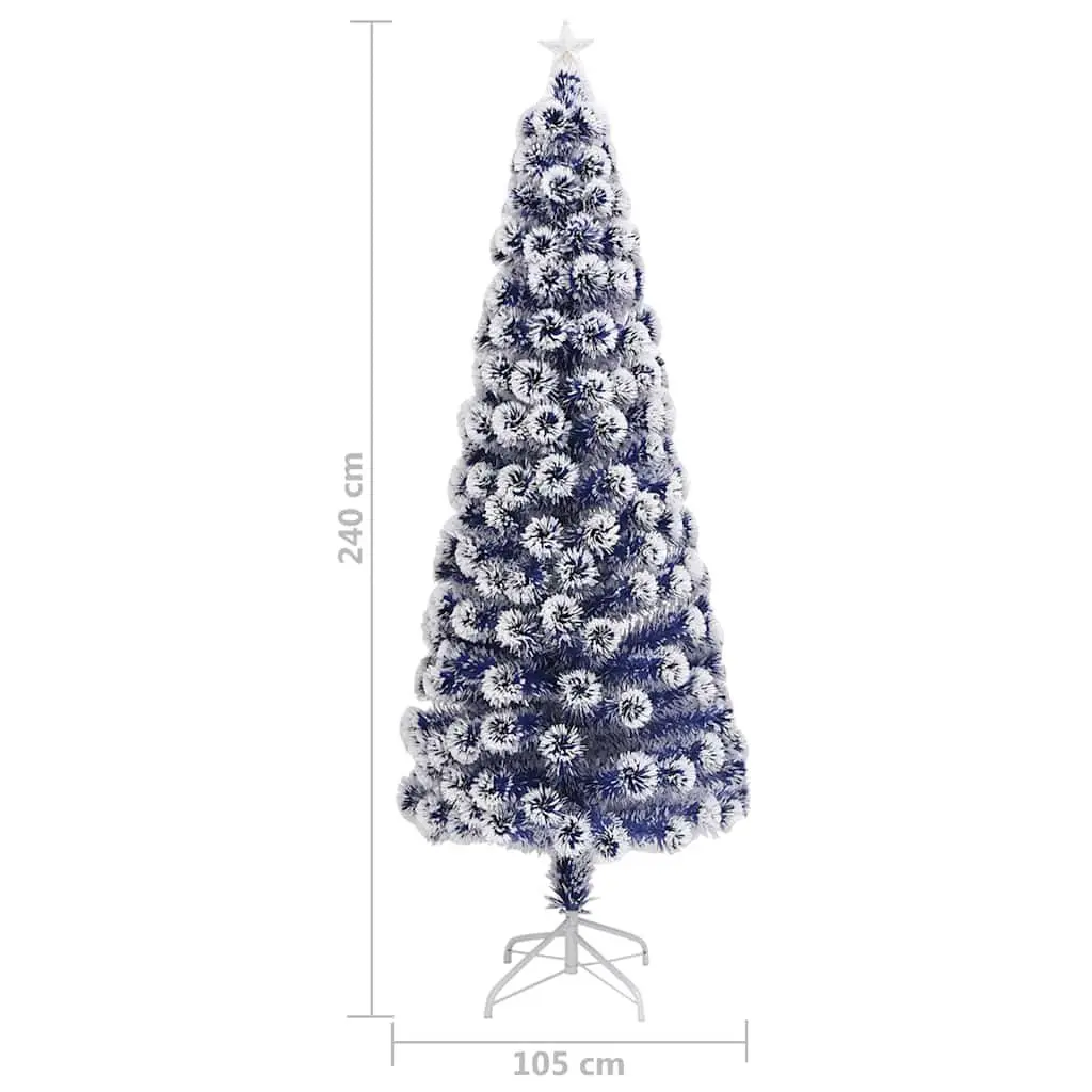 Artificial Christmas Tree LED Fibre Optic 240cm White