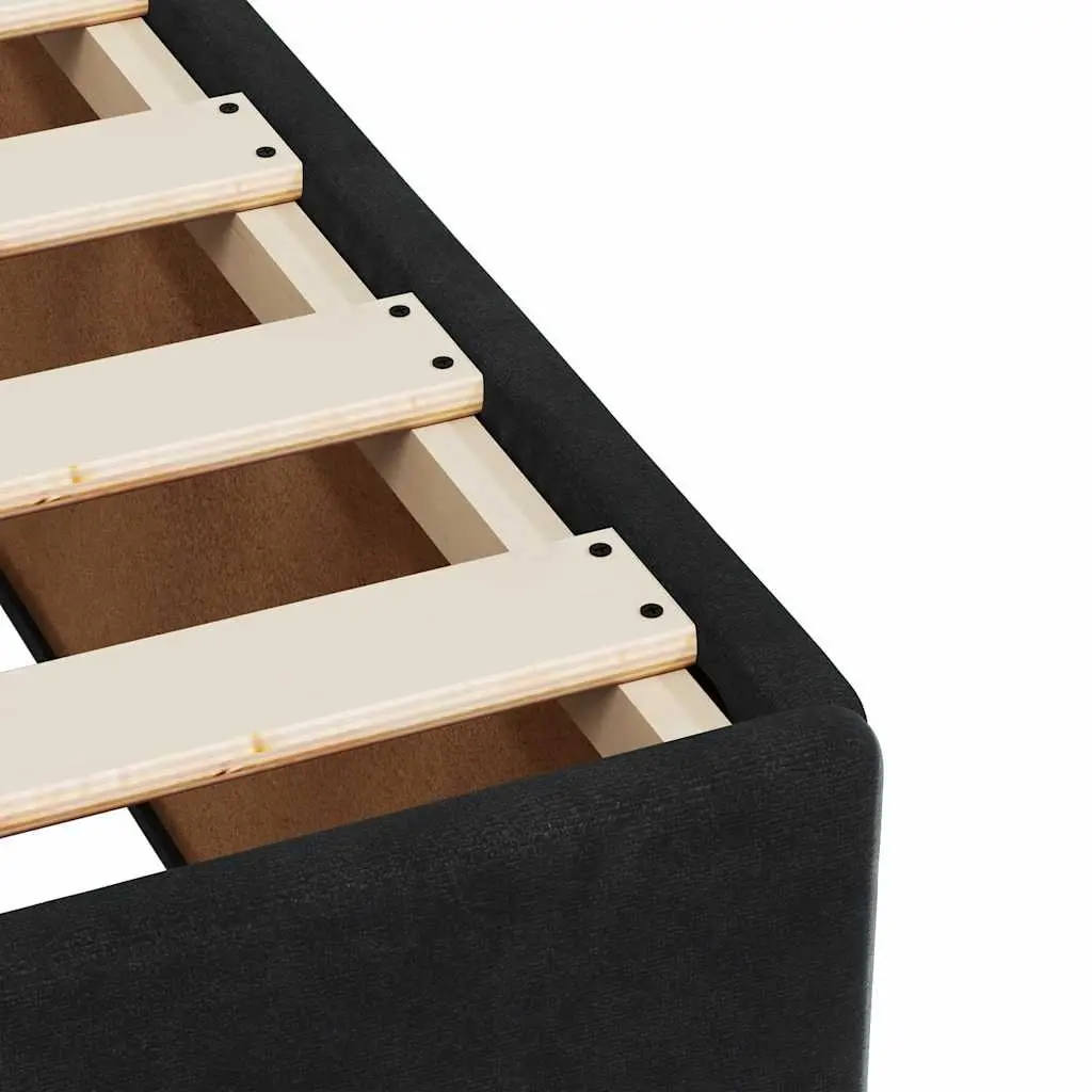 Black Velvet Box Spring Bed