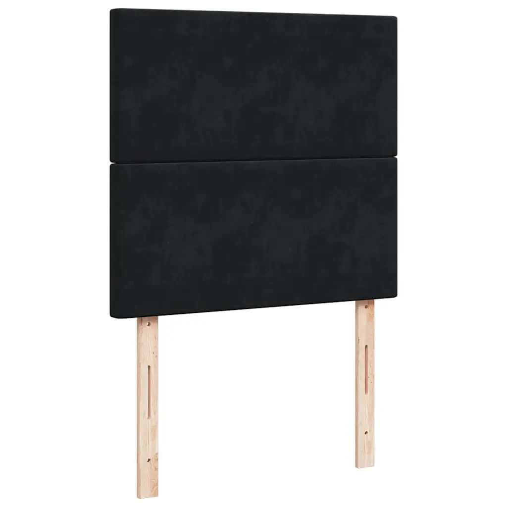 Black Velvet Box Spring Bed