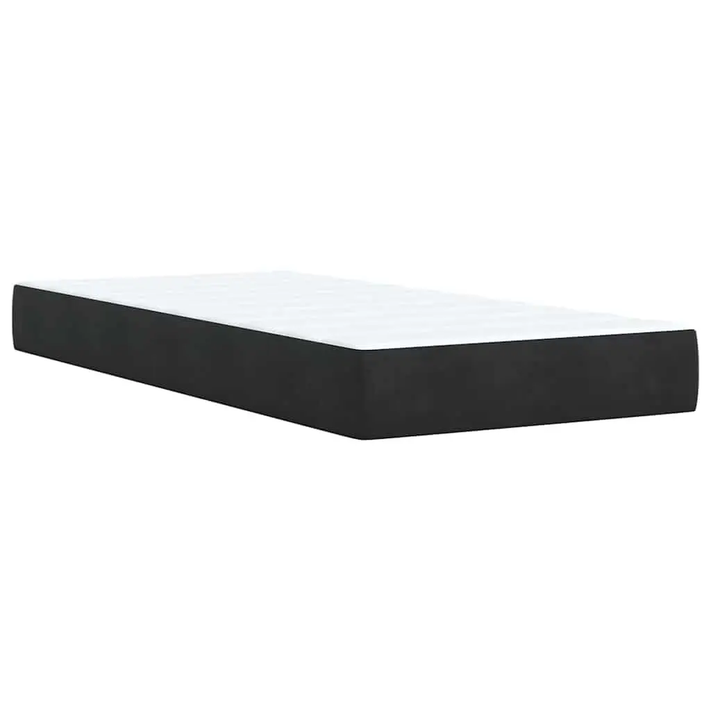 Black Velvet Box Spring Bed