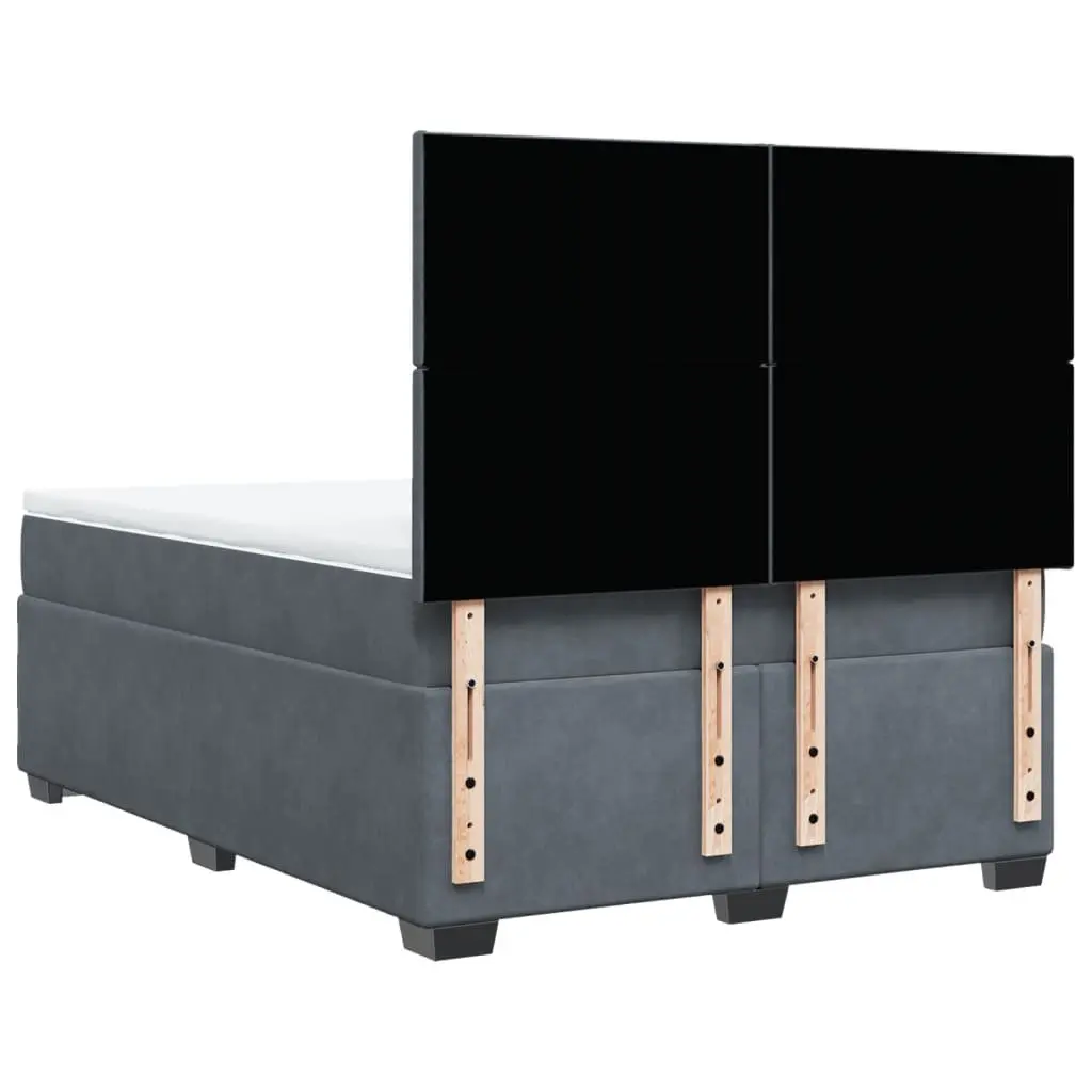 Queen Box Spring Bed Pocket Spring Mattress Height Adjustable Headboard Grey