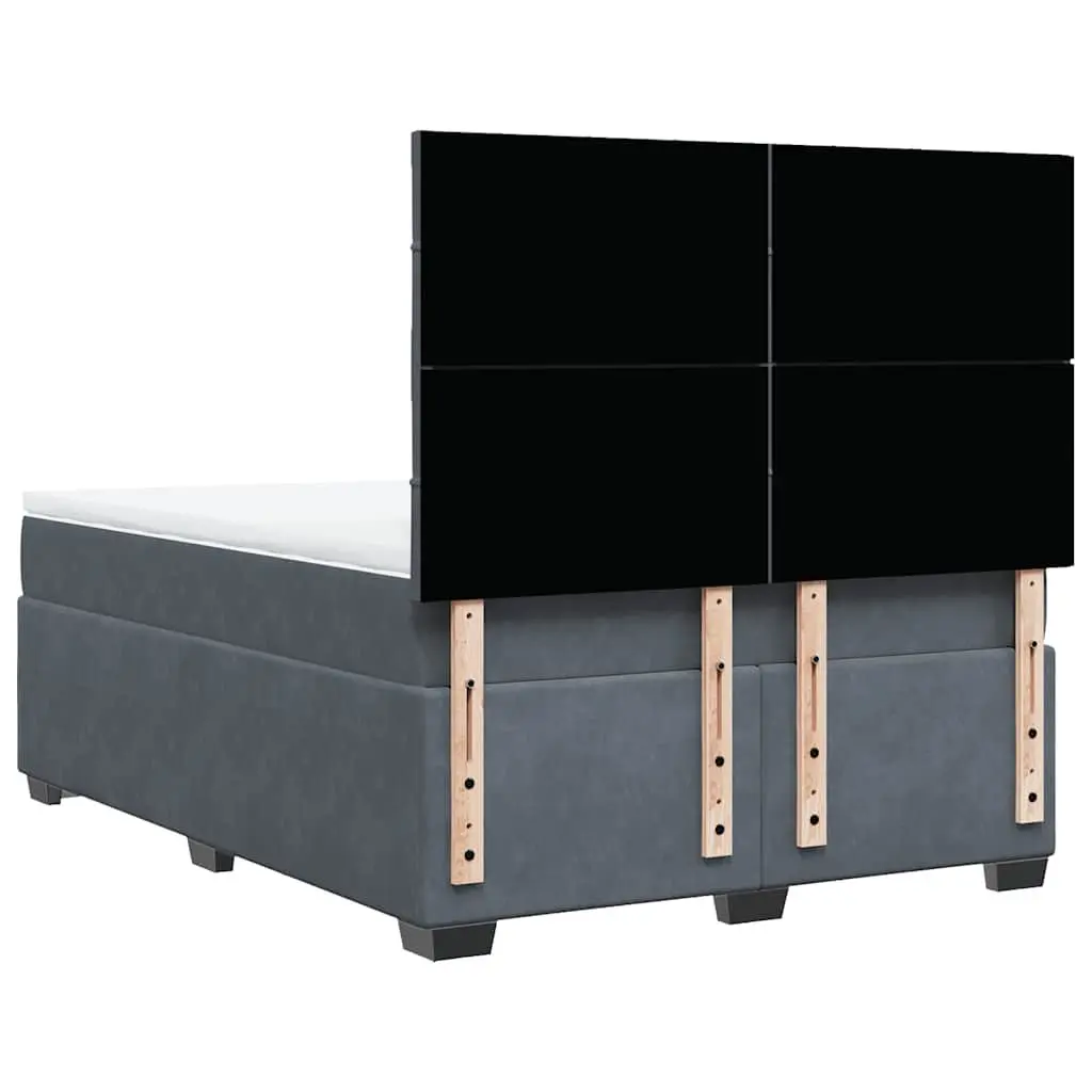 Queen Box Spring Bed Pocket Spring Mattress Height Adjustable Headboard Grey