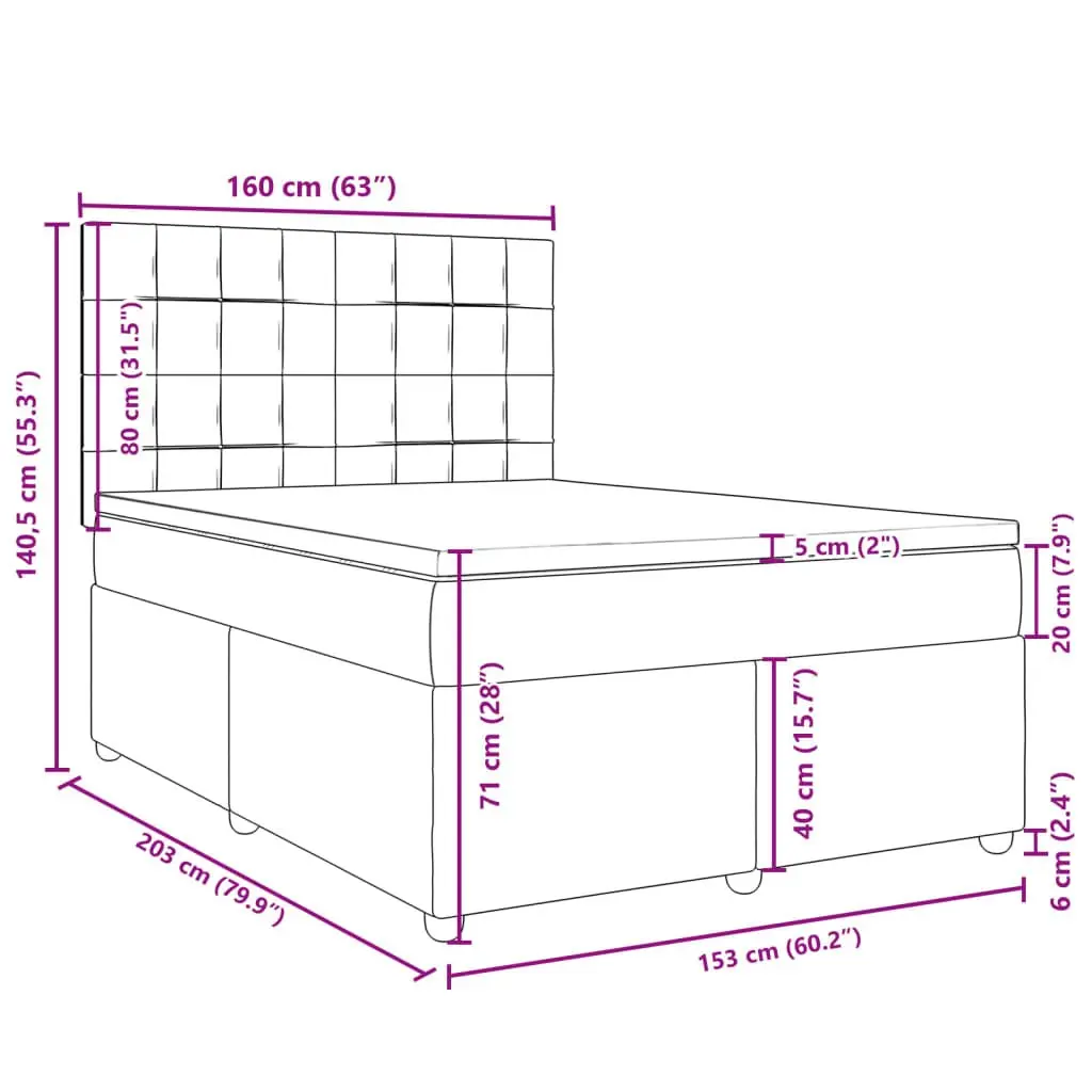 Queen Box Spring Bed with Pocket Mattress Grey Fabric Adjustable Headboard