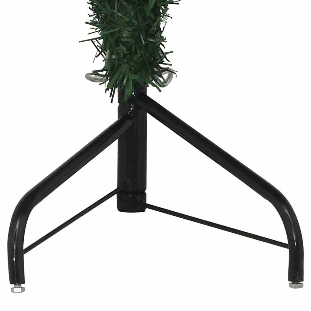 Corner Artificial Christmas Tree 120cm Green PVC Adjustable Branches Steel Stand