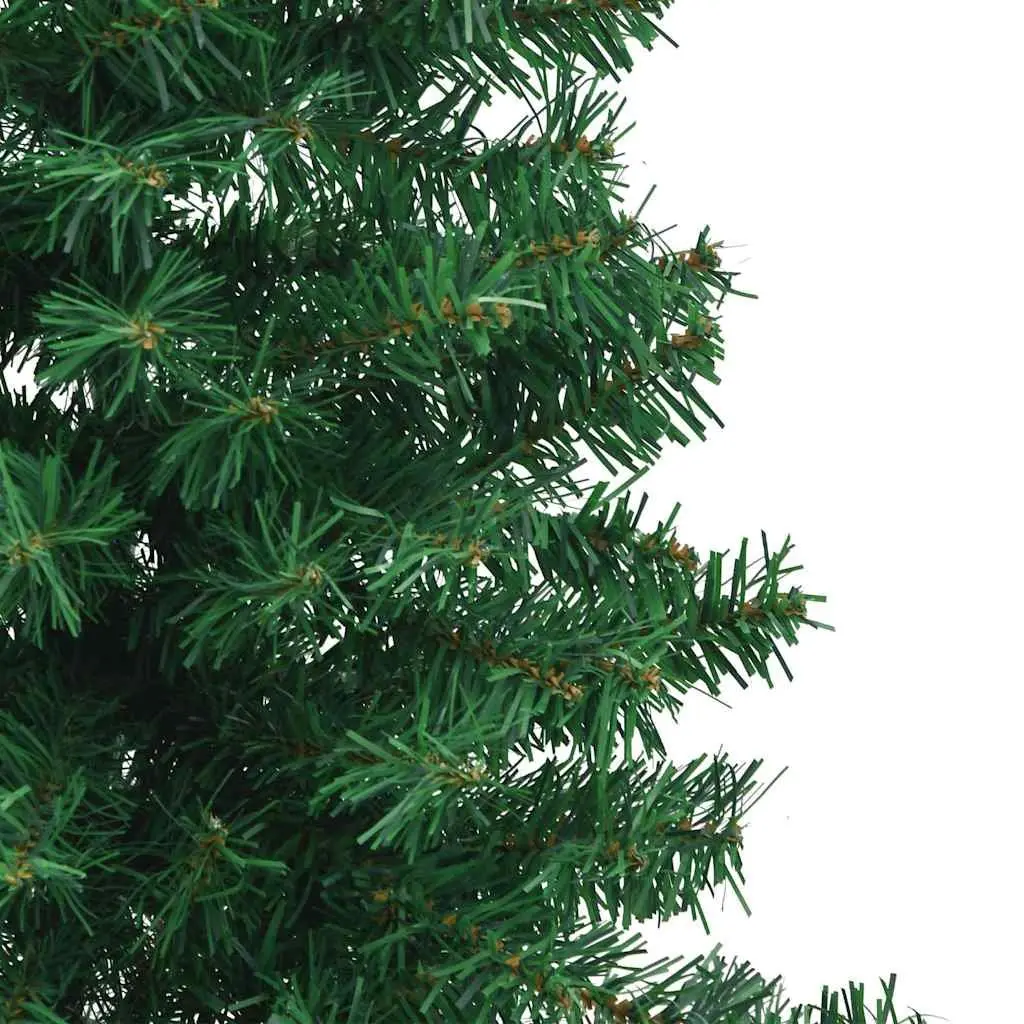 Corner Artificial Christmas Tree 120cm Green PVC Adjustable Branches Steel Stand