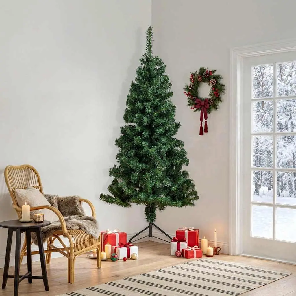 240cm Green Corner Artificial Christmas Tree