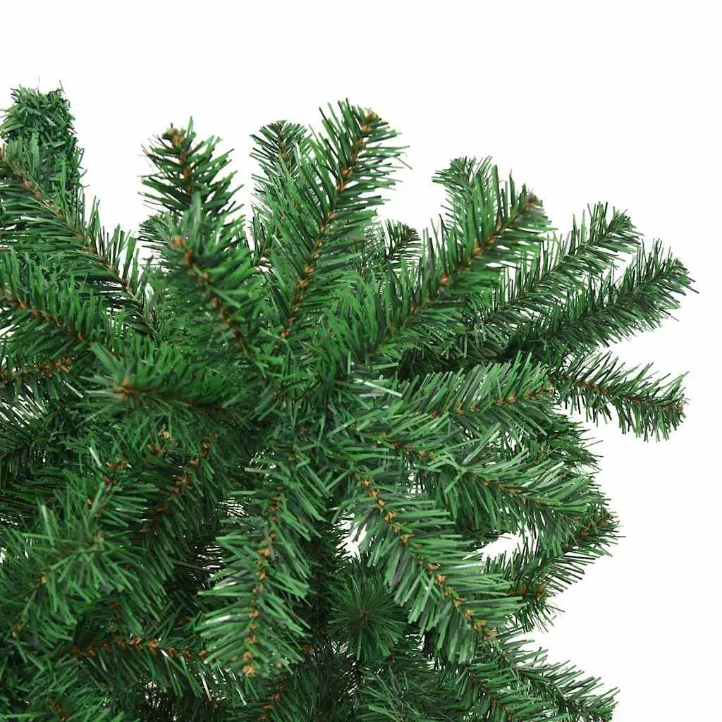 Upside-Down Artificial Christmas Tree Green 210cm Holiday Decoration