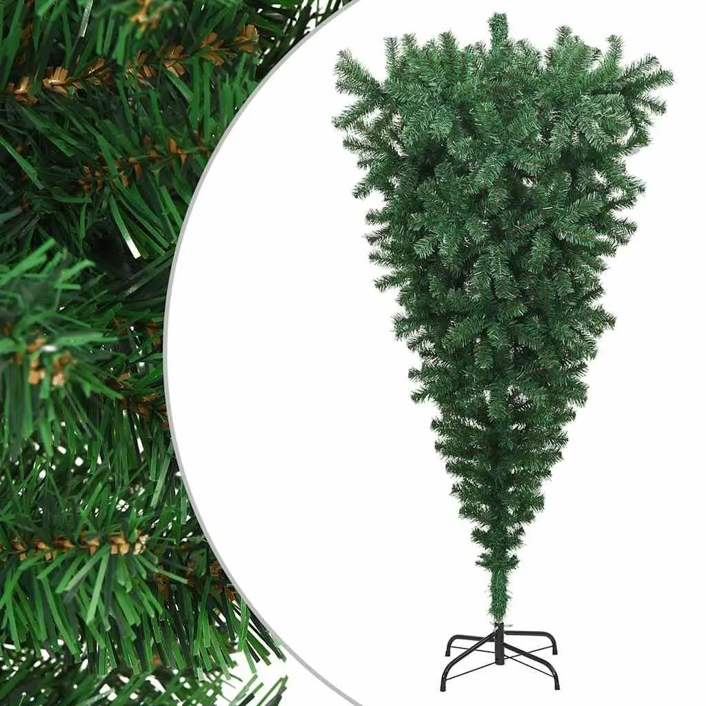 Artificial Christmas Tree Upside-Down Holiday Decor 240cm Green